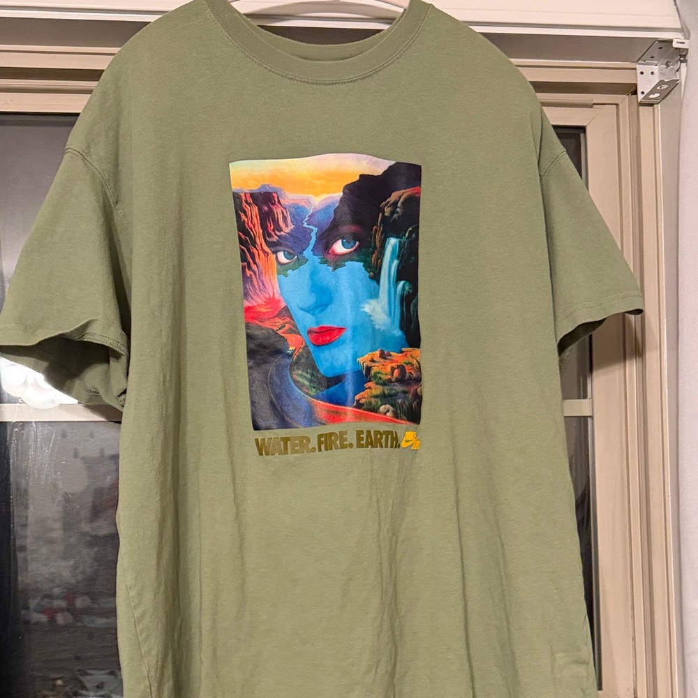 Nike Olive Green Graphic Tee